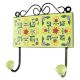 Pea Green Tiny Flower Ceramic Tile wall Hook